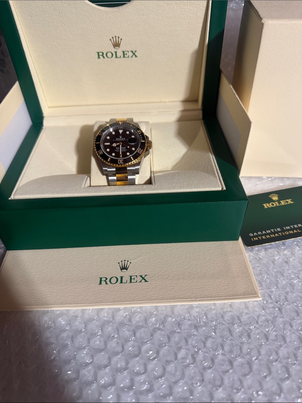 Two-Tone Black and Gold Men's Watch